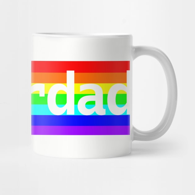 Superdad Typography Dad Rainbow for Fathers Day by ellenhenryart